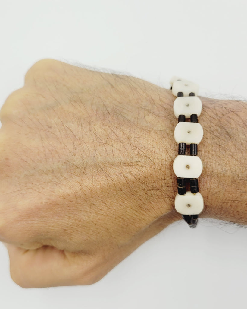 Pulseira Ajustável de Tucum e Jarina Marfim Vegetal Apurinã