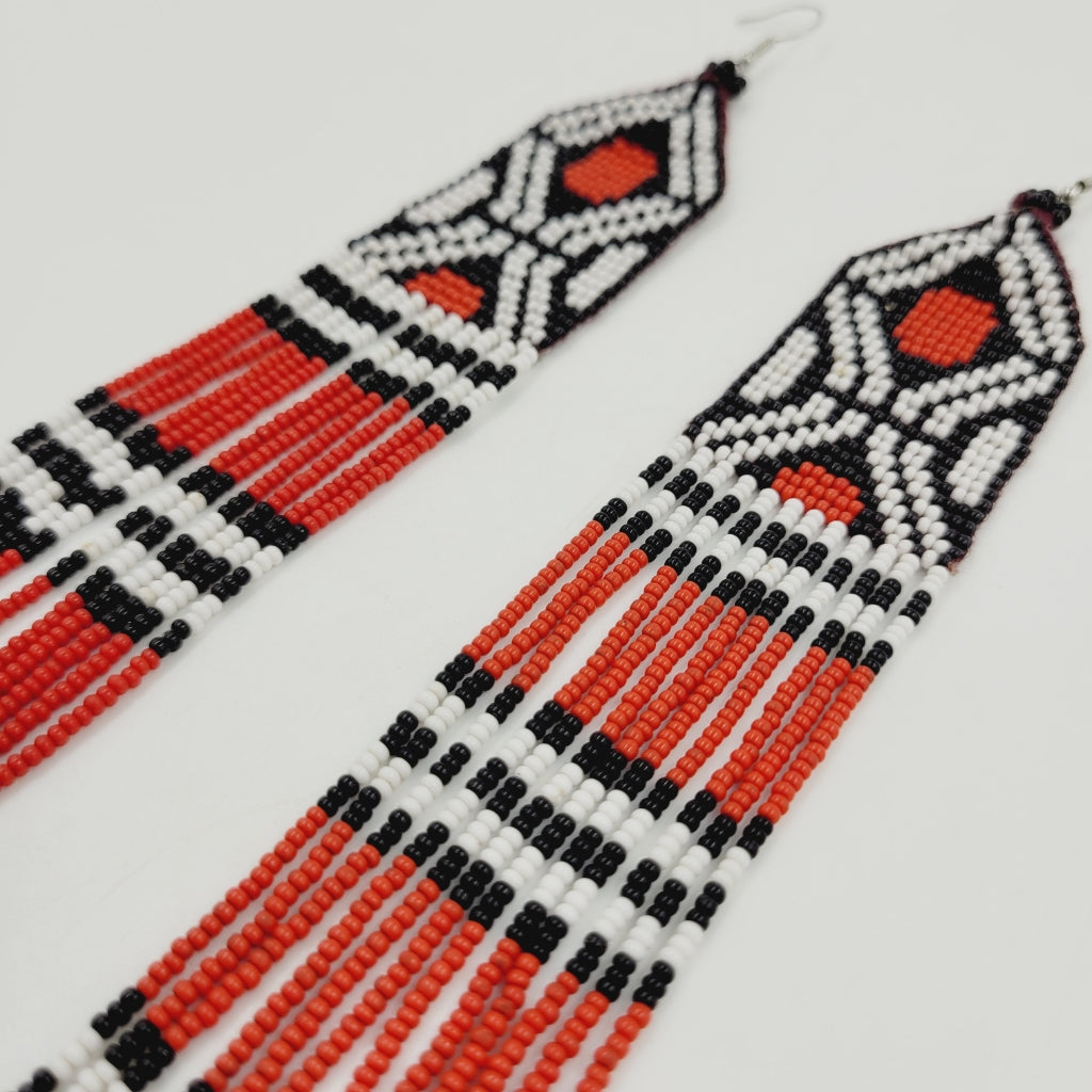 Brinco Vermelho Longo Povo Kayapó