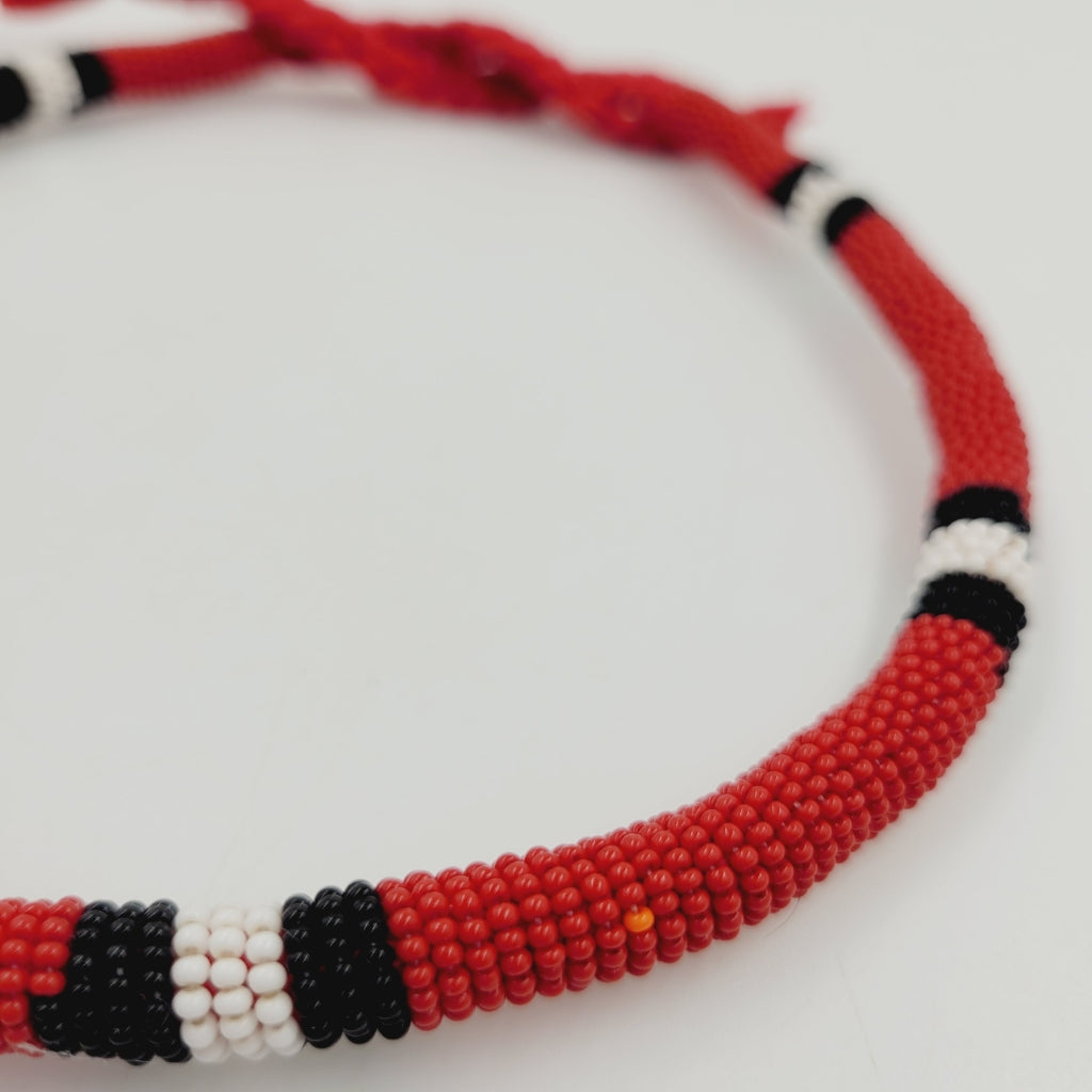 Colar Cobra Coral de Miçanga Povo Waura