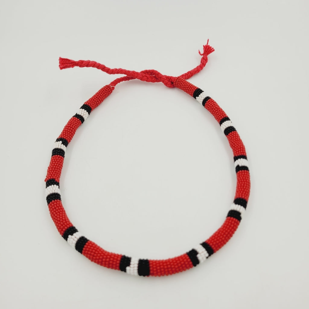 Colar de Miçanga Cobra Coral Povo Waura