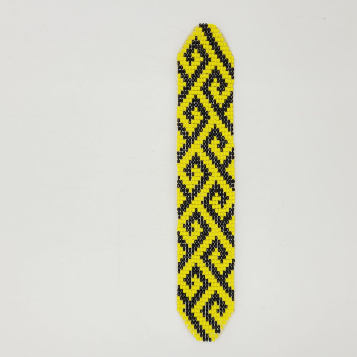 Pulseira Amarela e Preta de Miçanga Ajustável