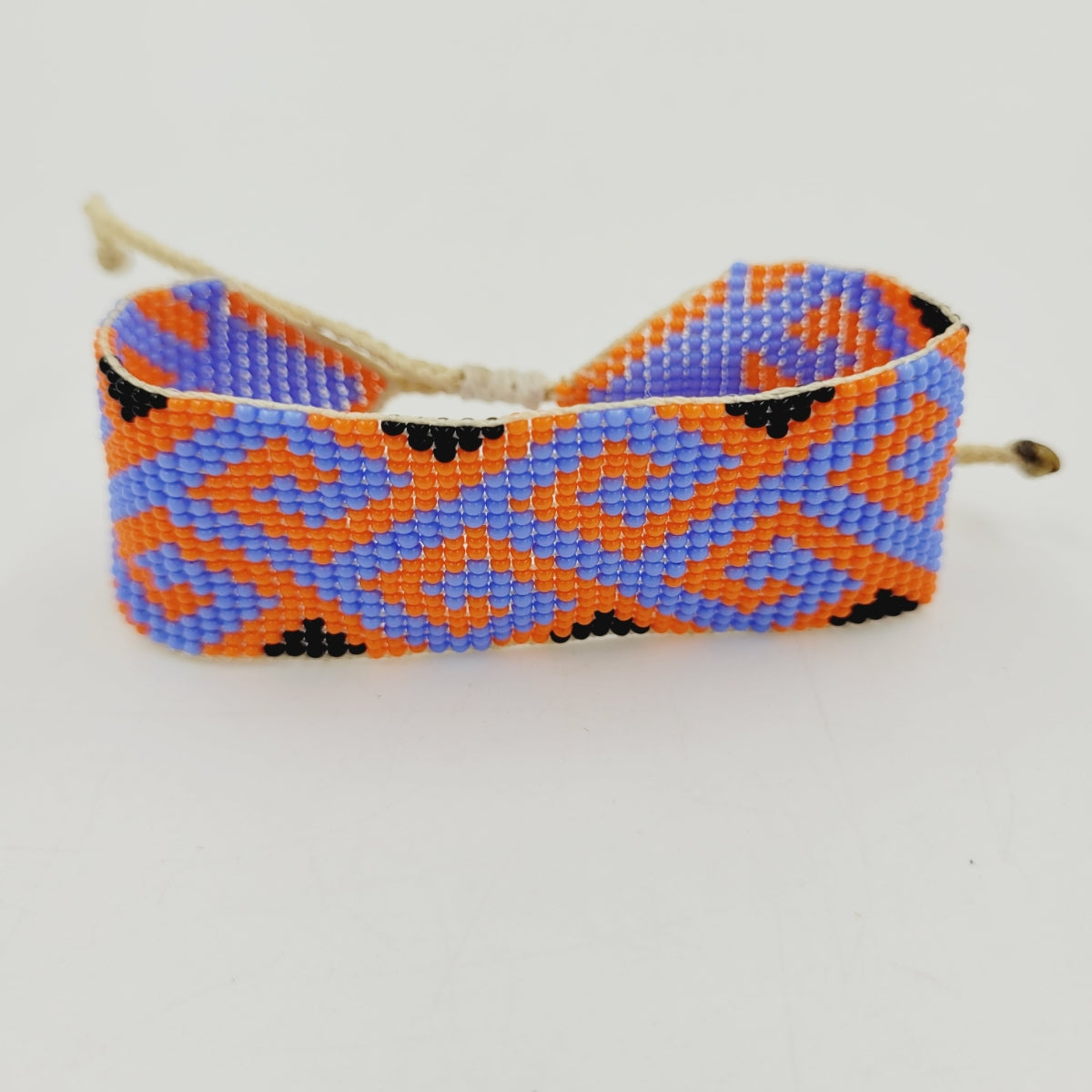 Pulseira Azul e Laranja Artesanal Wayana