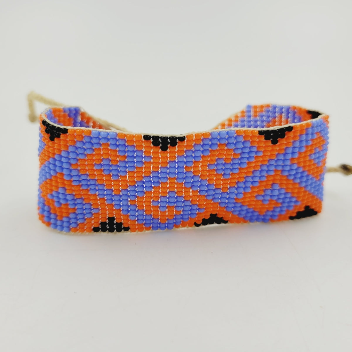 Pulseira Azul e Laranja Artesanal Wayana