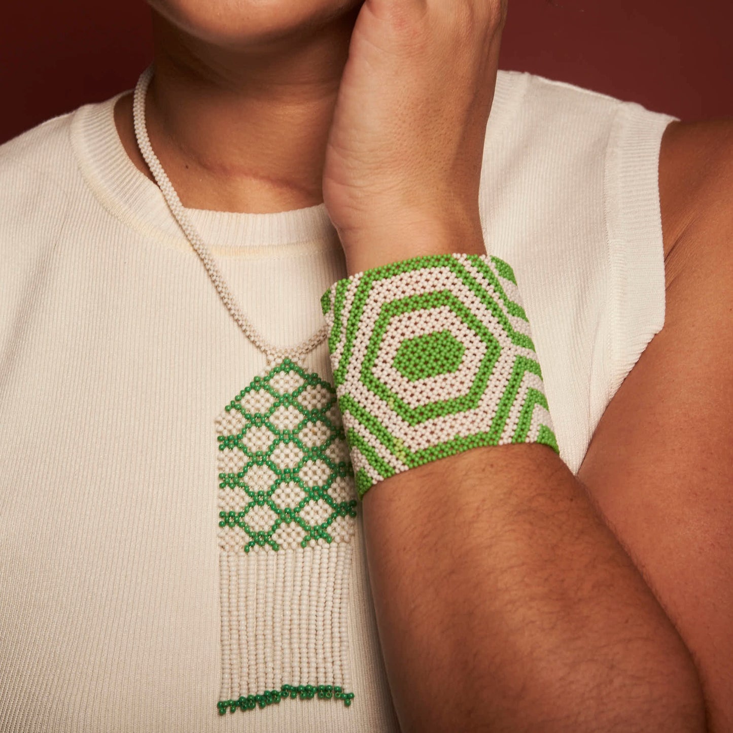 Pulseira de Miçanga Indígena Povo Kayapó