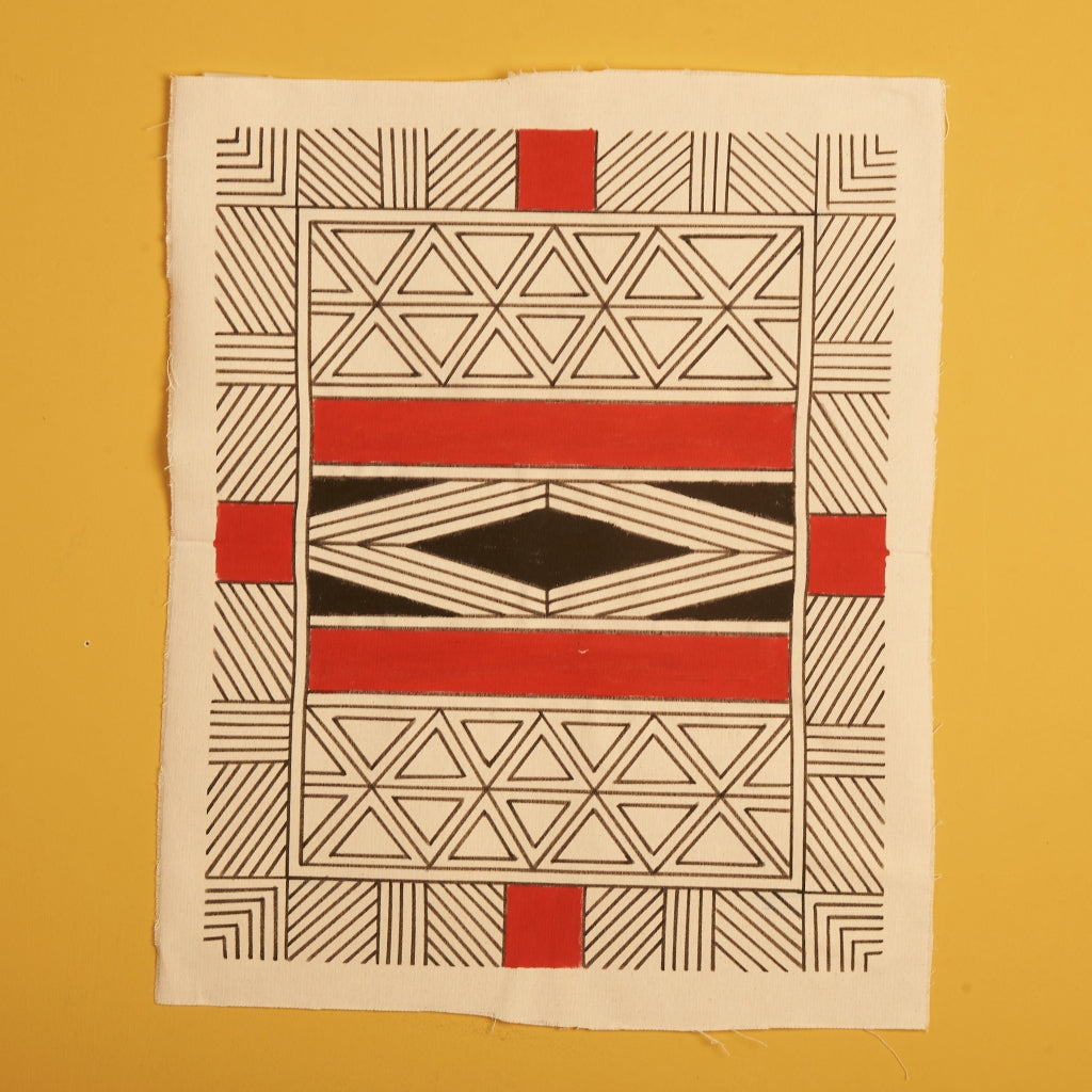 Pintura em Tela para Decoração de Parede Kuikuro