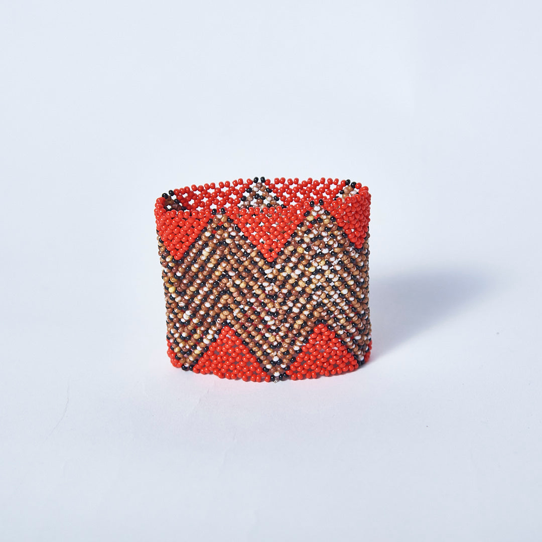 Pulseira de Miçanga Colorida fio Elástico Povo Waura