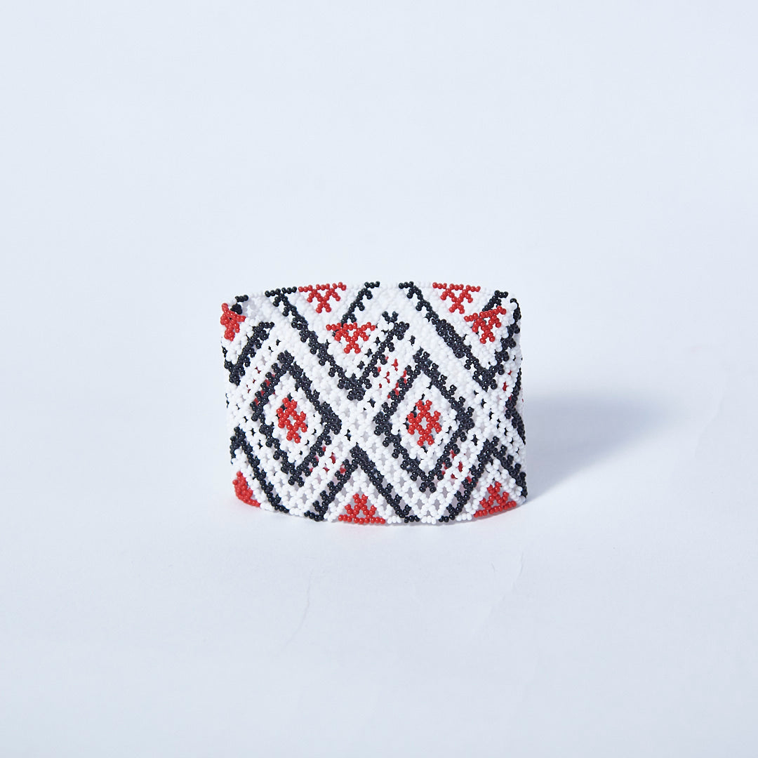 Pulseira de Miçanga Colorida fio Elástico Povo Waura