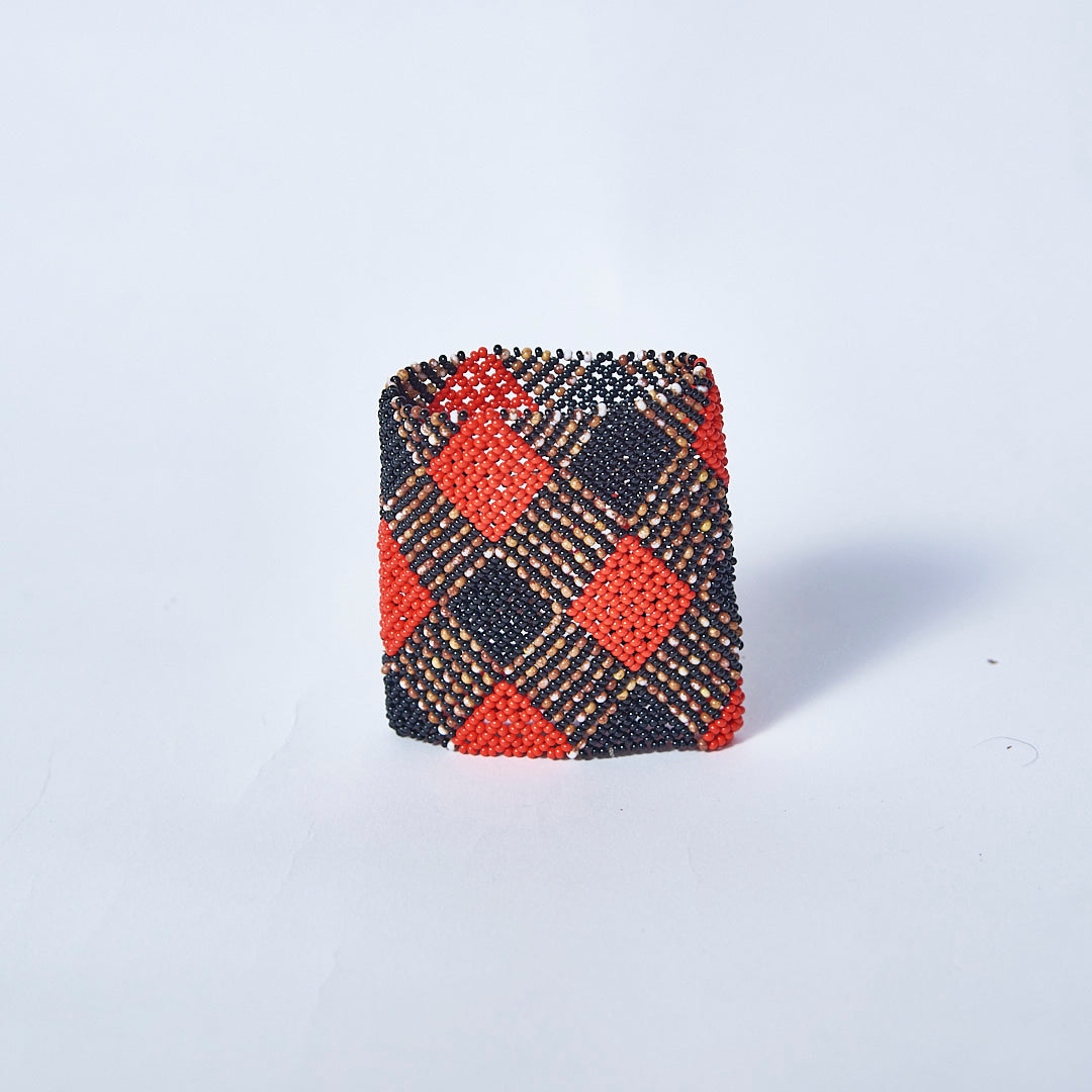 Pulseira de Miçanga Colorida fio Elástico Povo Waura