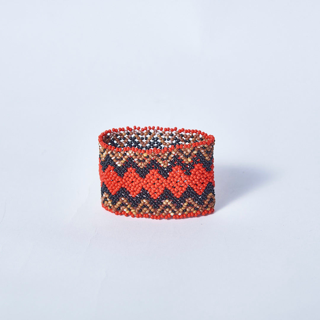 Pulseira de Miçanga Colorida fio Elástico Povo Waura