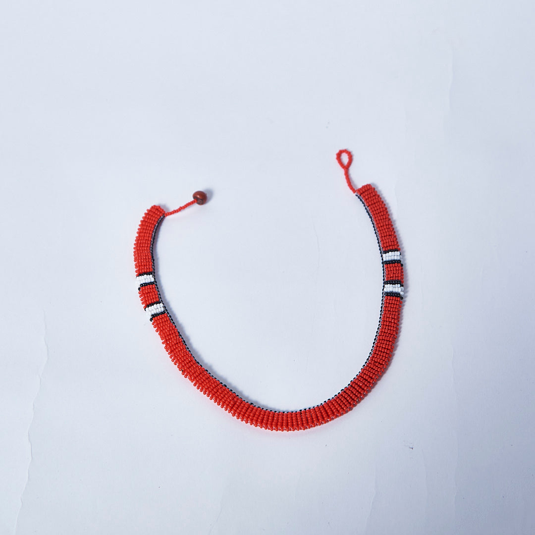 Colar Coral de Miçanga Povo Waura