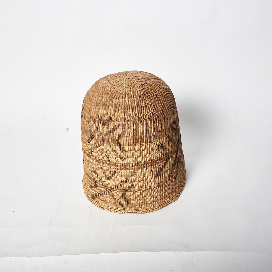 Cesto Indígena Preto e Bege Povo Yanomami