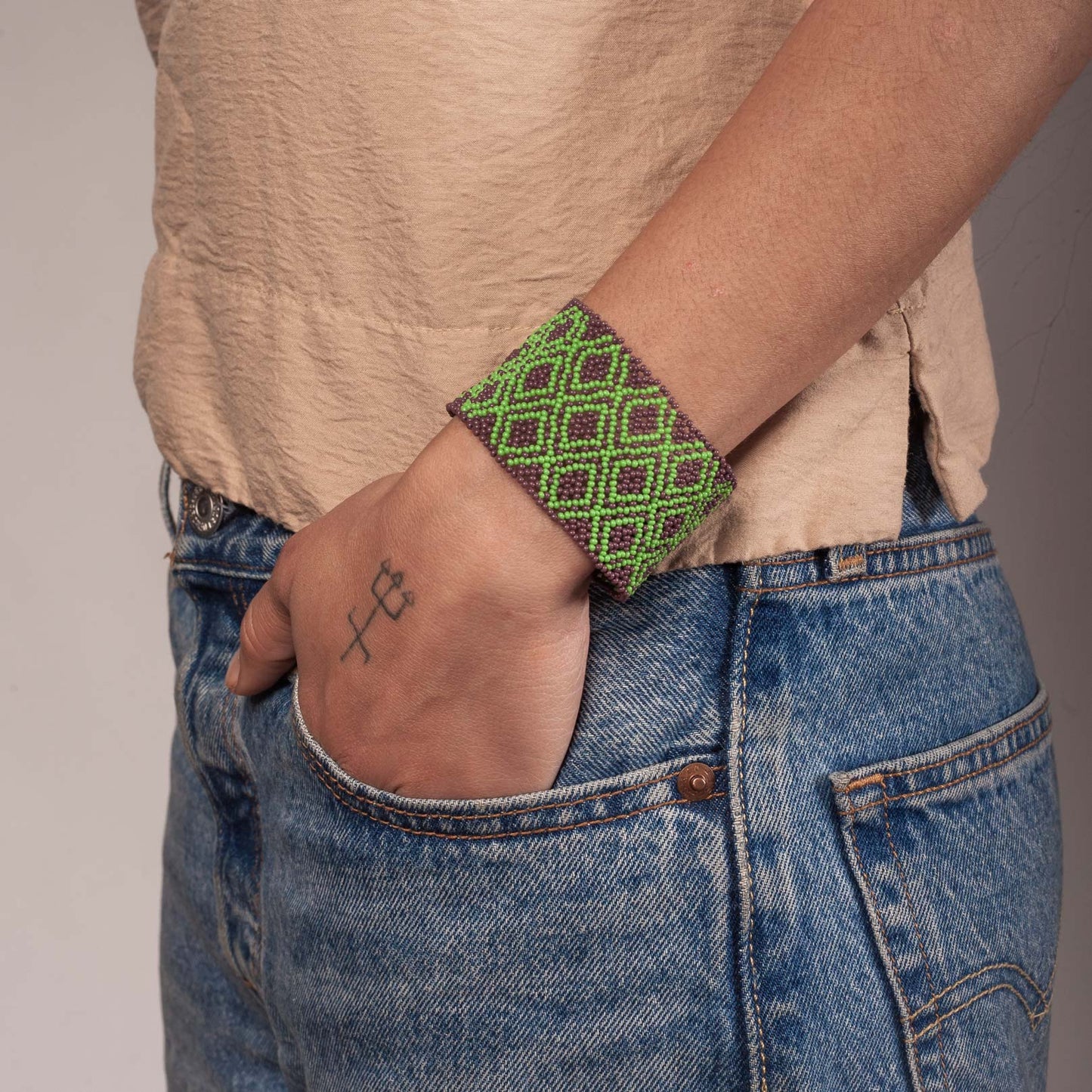 Pulseira Indígena de Miçanga Tiriyó