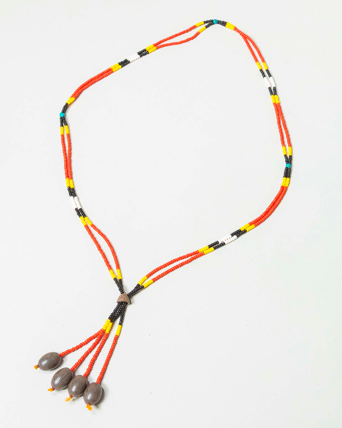 Colar de Miçanga e Fibra Povo Kanela