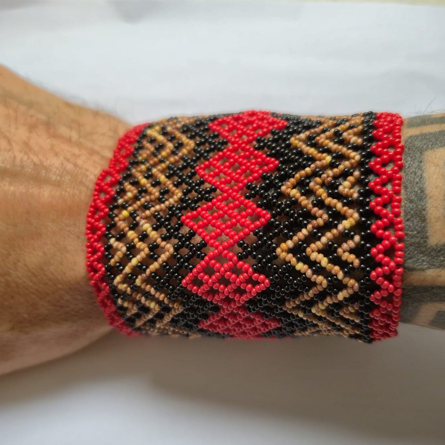 Pulseira de Miçanga fio Elástico Povo Waura