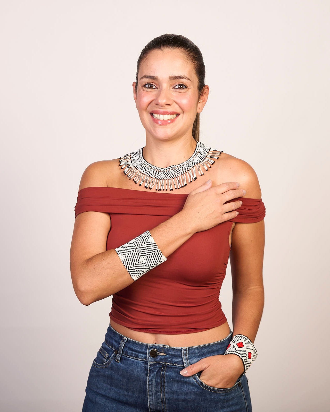 Pulseira de Miçanga fio Elástico Povo Kamayurá