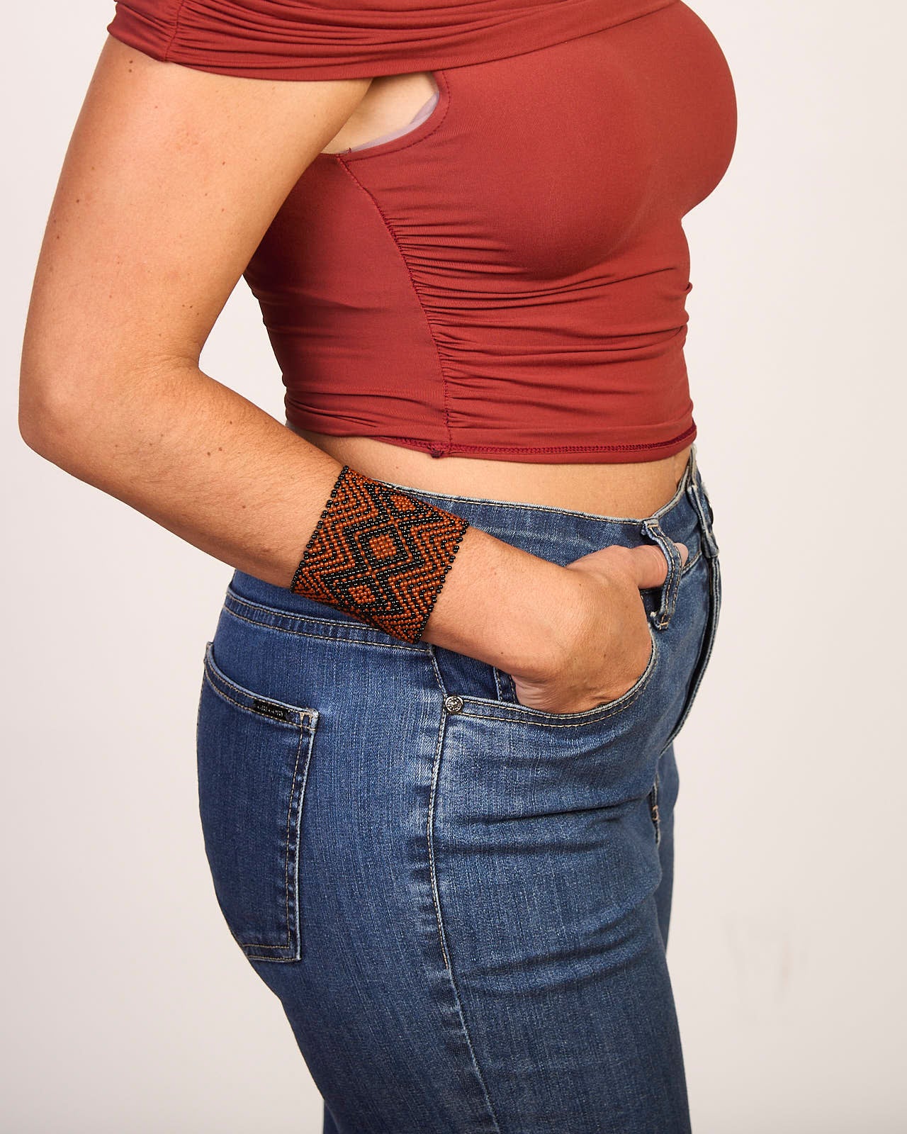 Pulseira de Miçanga fio Elástico Povo Kamayurá