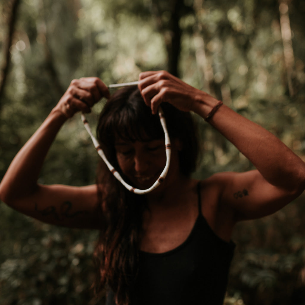 Colar de Jarina Marfim Vegetal e Tucumã Povo Apurinã