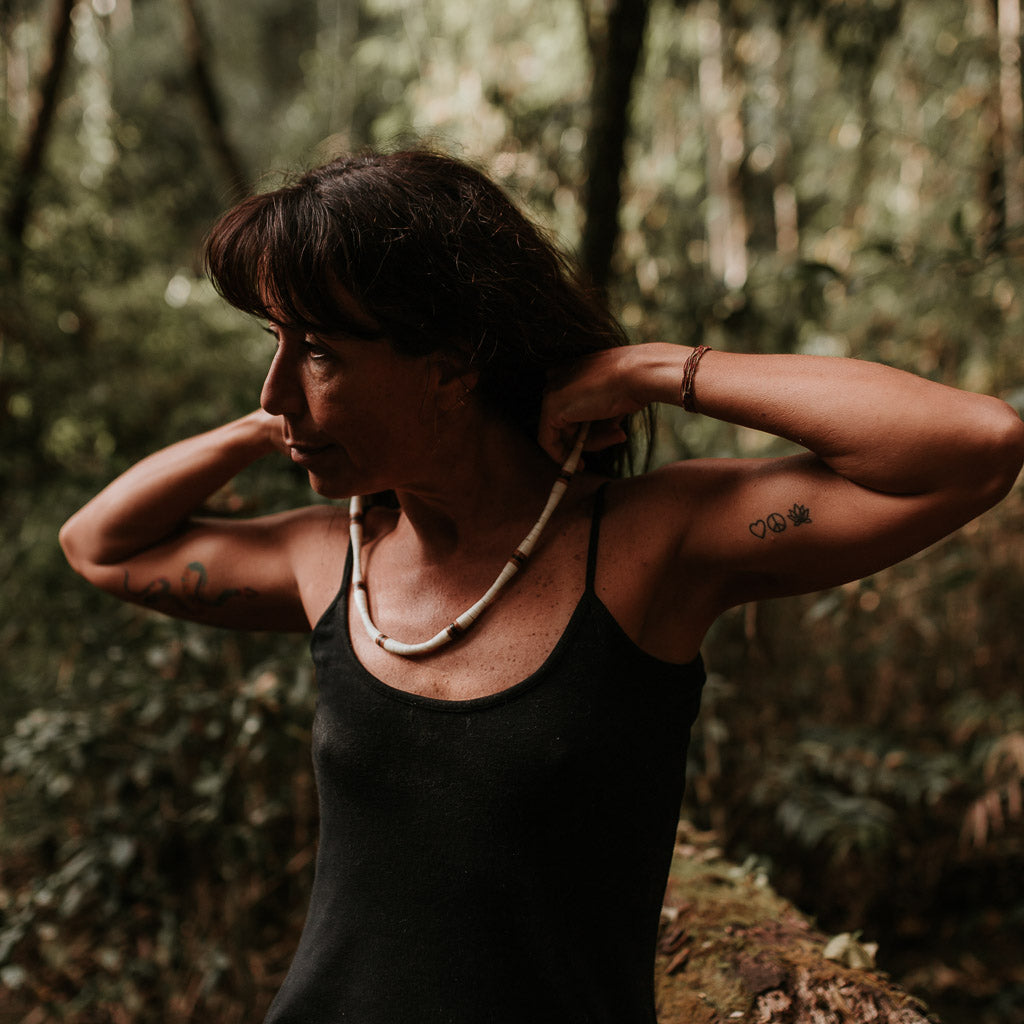 Colar de Jarina Marfim Vegetal e Tucumã Povo Apurinã