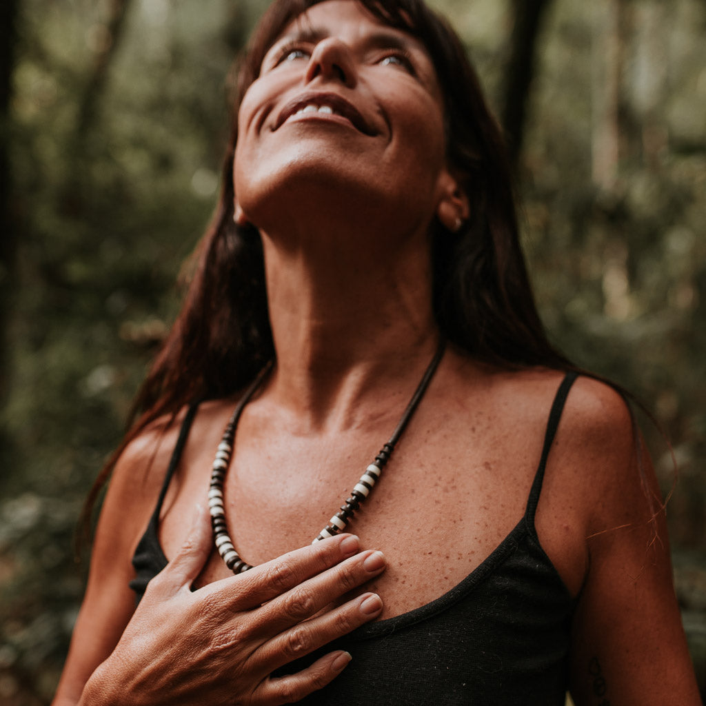 Colar de Tucumã e Jarina Marfim Vegetal Apurinã