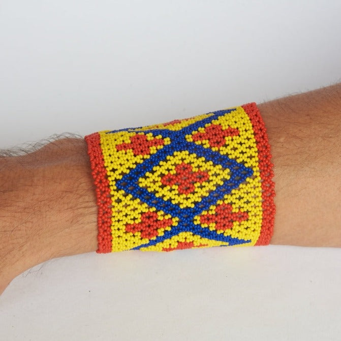 Pulseira Artesanal de Miçanga de Vidro Kanela