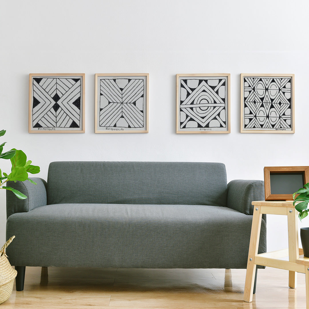 Pintura em Tela Grafismo Povo Kamayurá