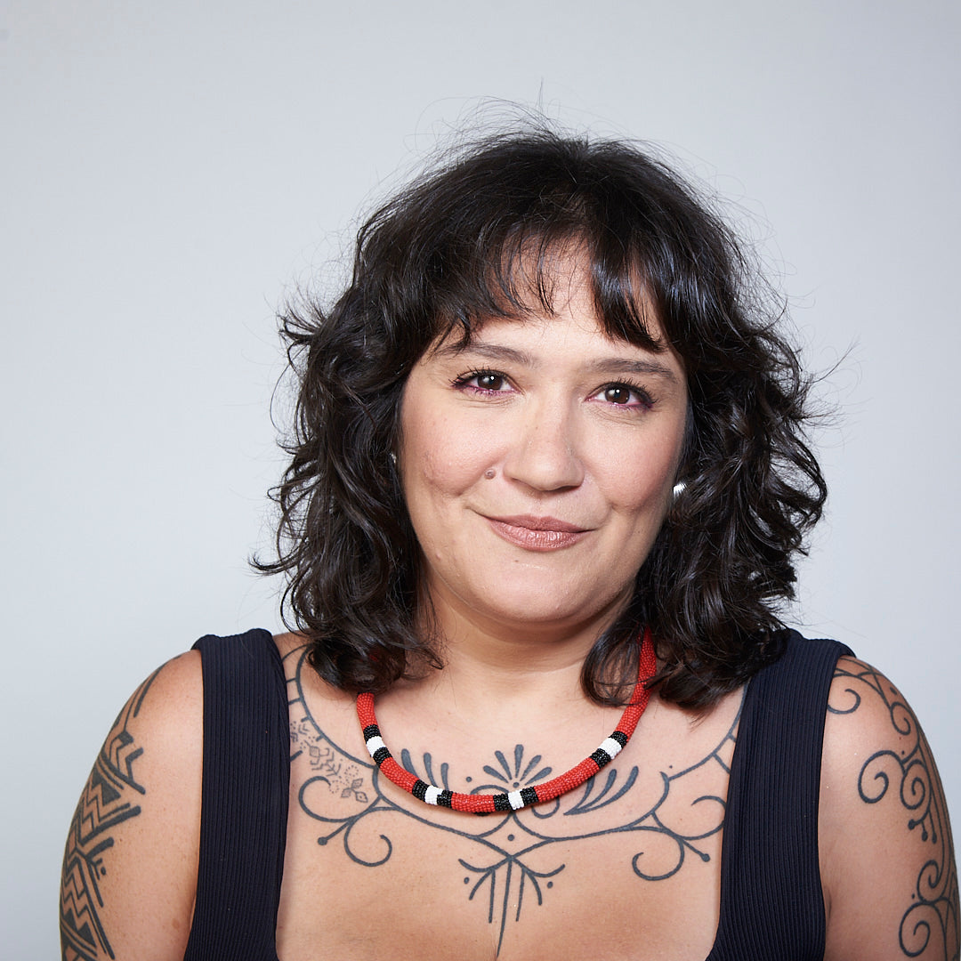 Colar de Miçanga Cobra Coral Povo Waura