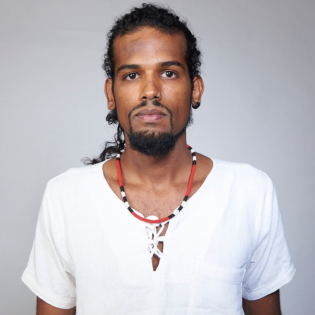 Colar de Miçanga Cobra Coral Povo Waura