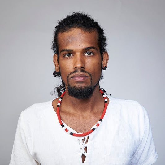 Colar de Miçanga Cobra Coral  Indígena Waura