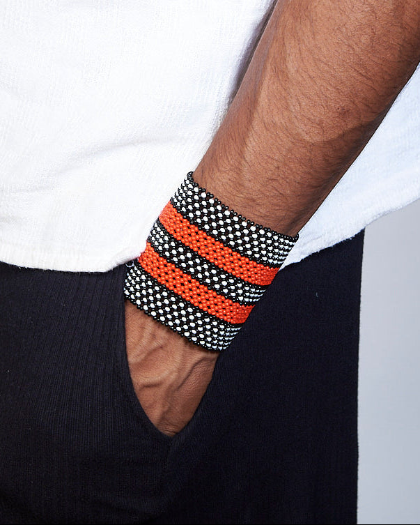 Conjunto Colar Tucumã Apurinã + Pulseira Kamayurá Miçanga