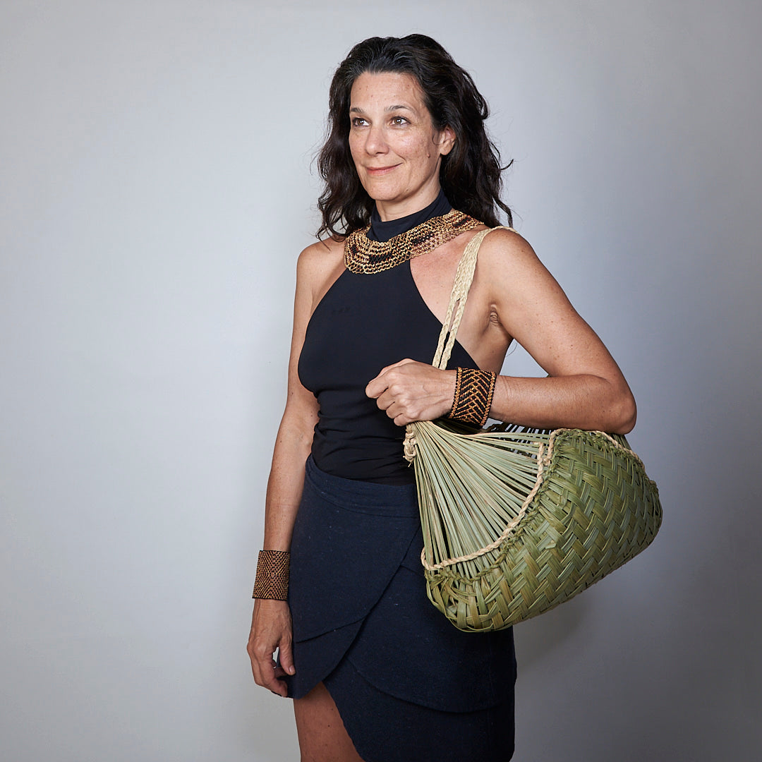 Bolsa Artesanal Indígena Krahô Fibra de Buriti