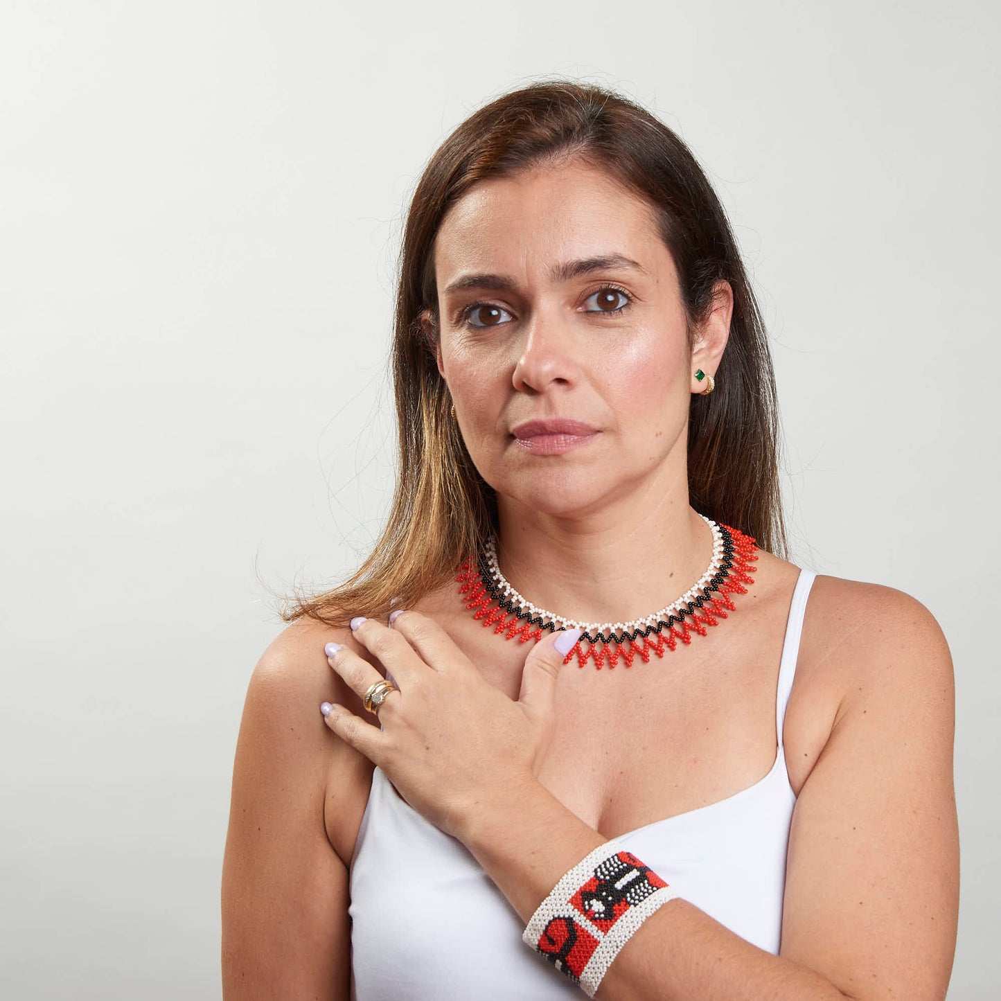 Colar Indígena de Miçanga Kayapó
