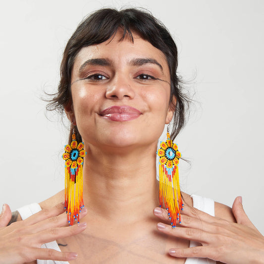 Brinco Artesanal de Miçanga Povo Kanela