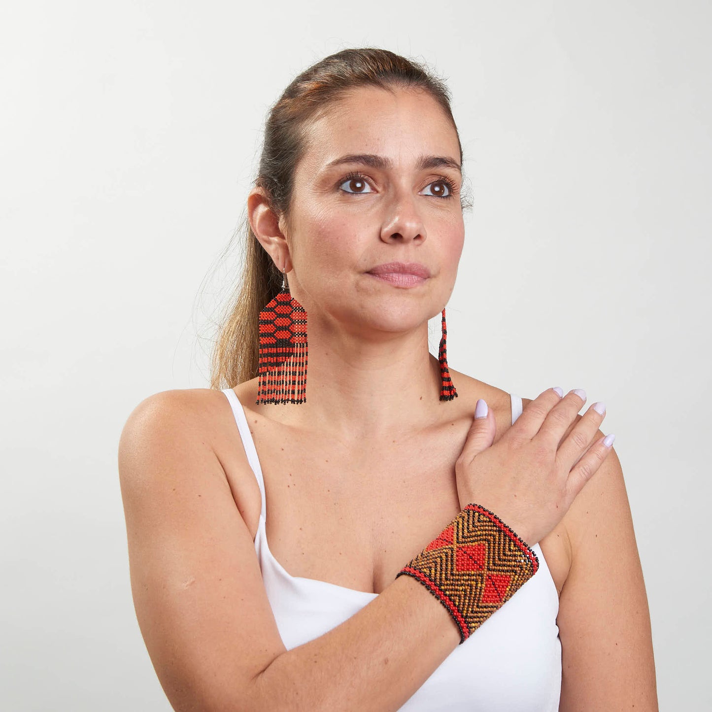 Pulseira de Miçanga fio Elástico Povo Kamayurá