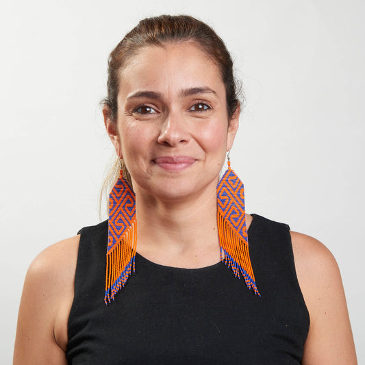 Brinco Artesanal de Miçanga Povo Kanela