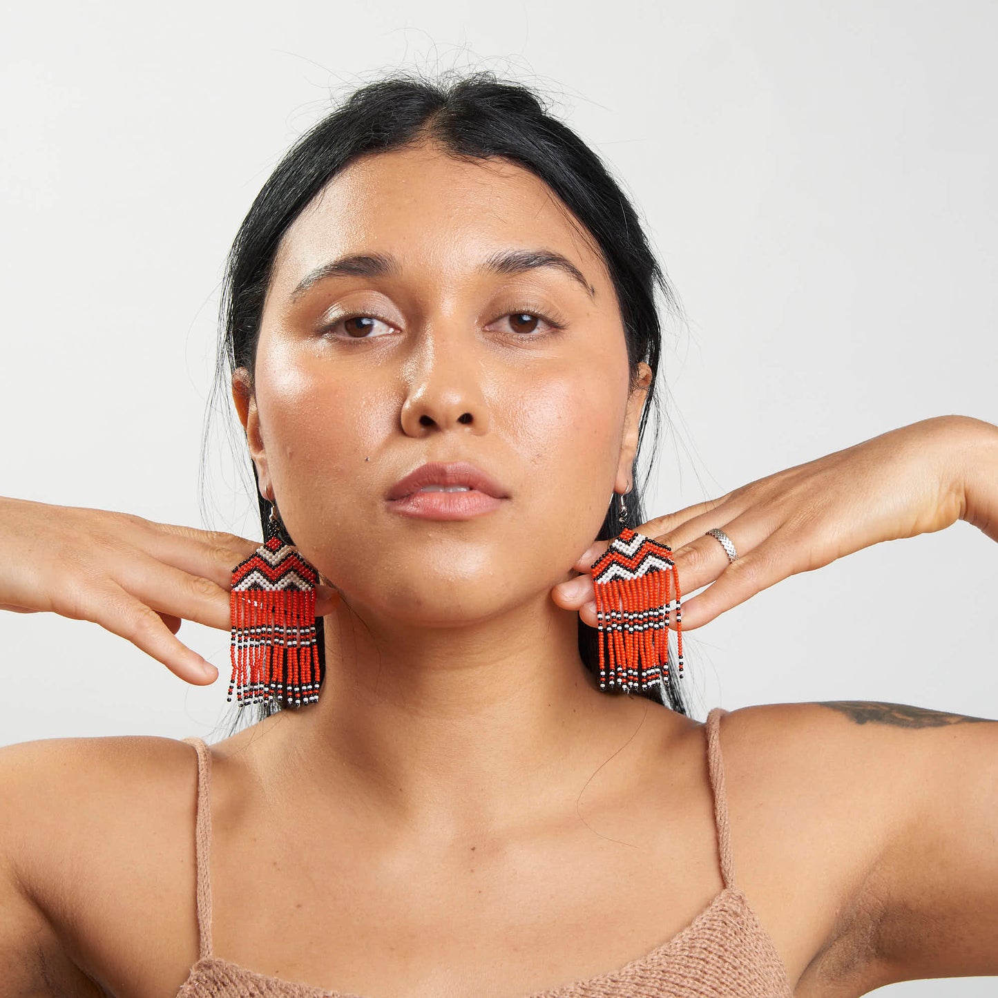 Brinco Artesanal de Miçanga Povo Kayapó