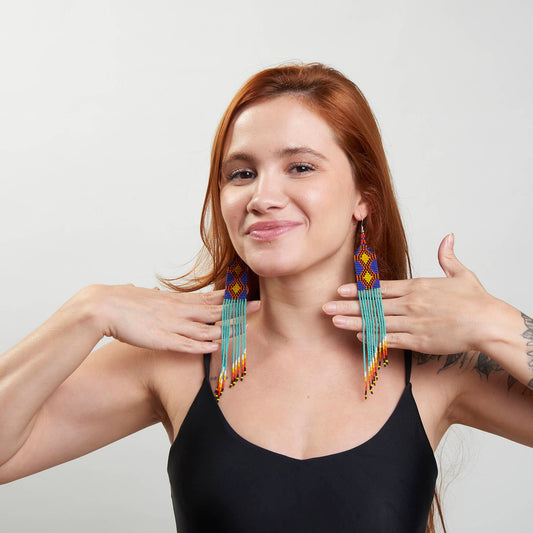 Brinco Artesanal de Miçanga Povo Kanela