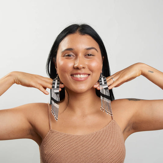 Brinco Artesanal de Miçanga Povo Kanela