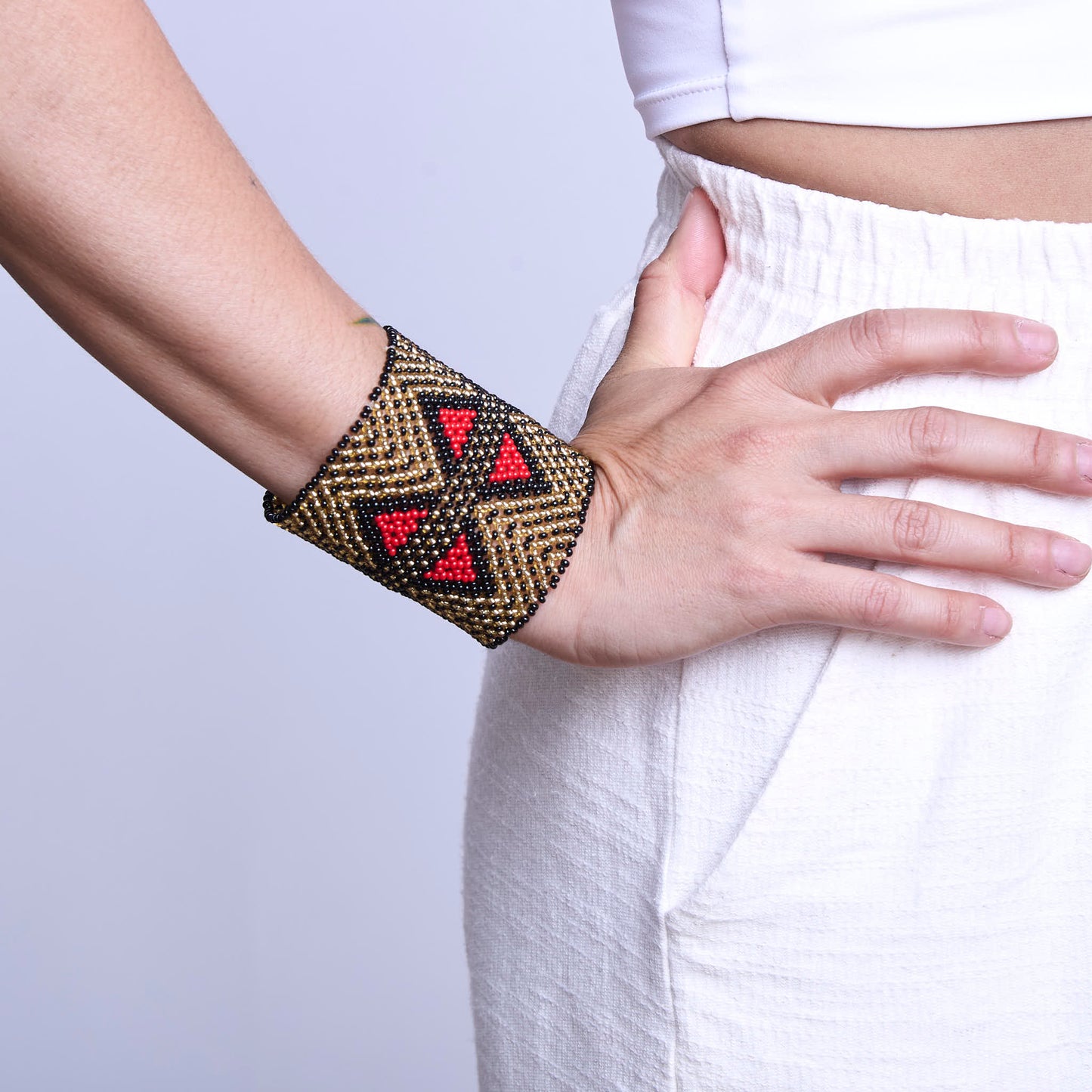 Pulseira de Miçanga fio Elástico Povo Kamayurá