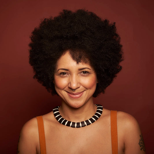 Colar Indígena de Madeira e Osso Povo Xakriabá