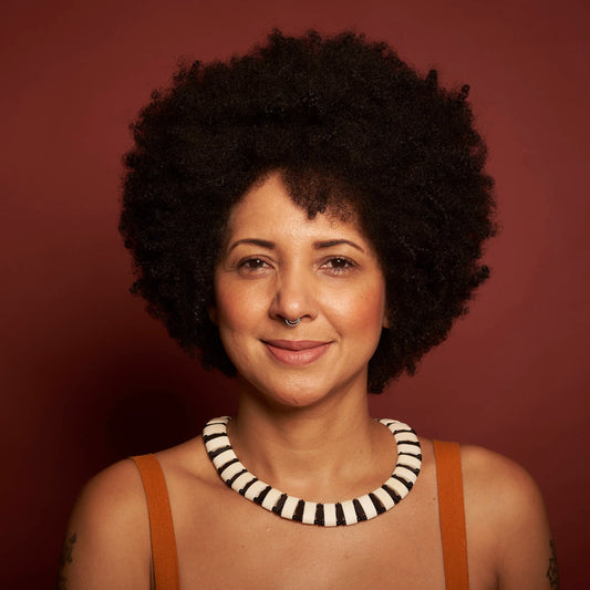 Colar Indígena de Madeira e Osso Povo Xakriabá