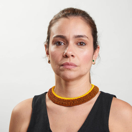 Colar Indígena de Miçanga Kayapó