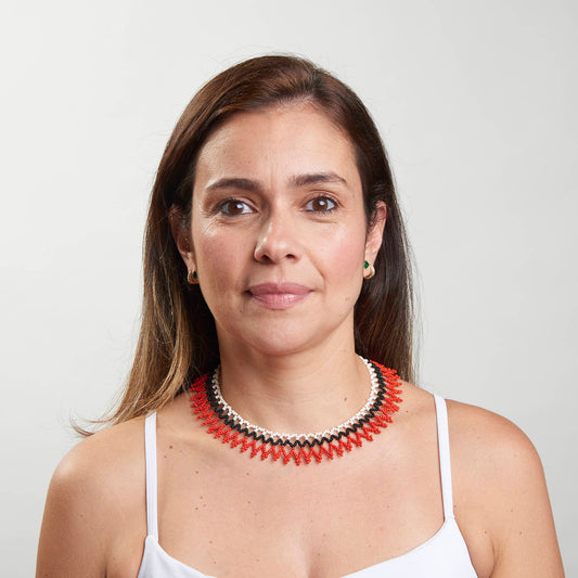 Colar Indígena de Miçanga Kayapó