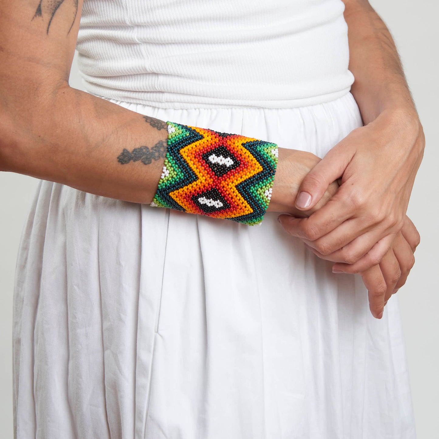 Pulseira de Miçanga fio Elástico Povo Kamayurá