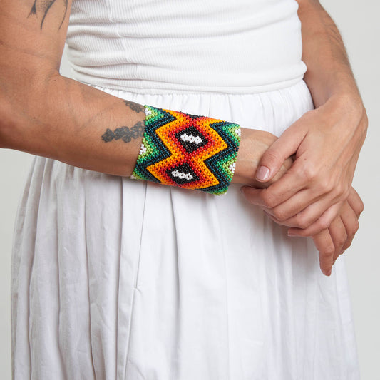 Pulseira de Miçanga fio Elástico Povo Kamayurá