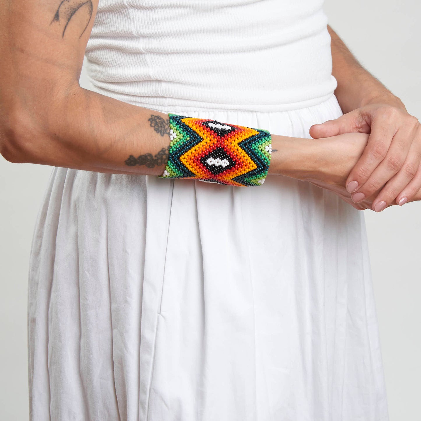 Pulseira de Miçanga fio Elástico Povo Kamayurá