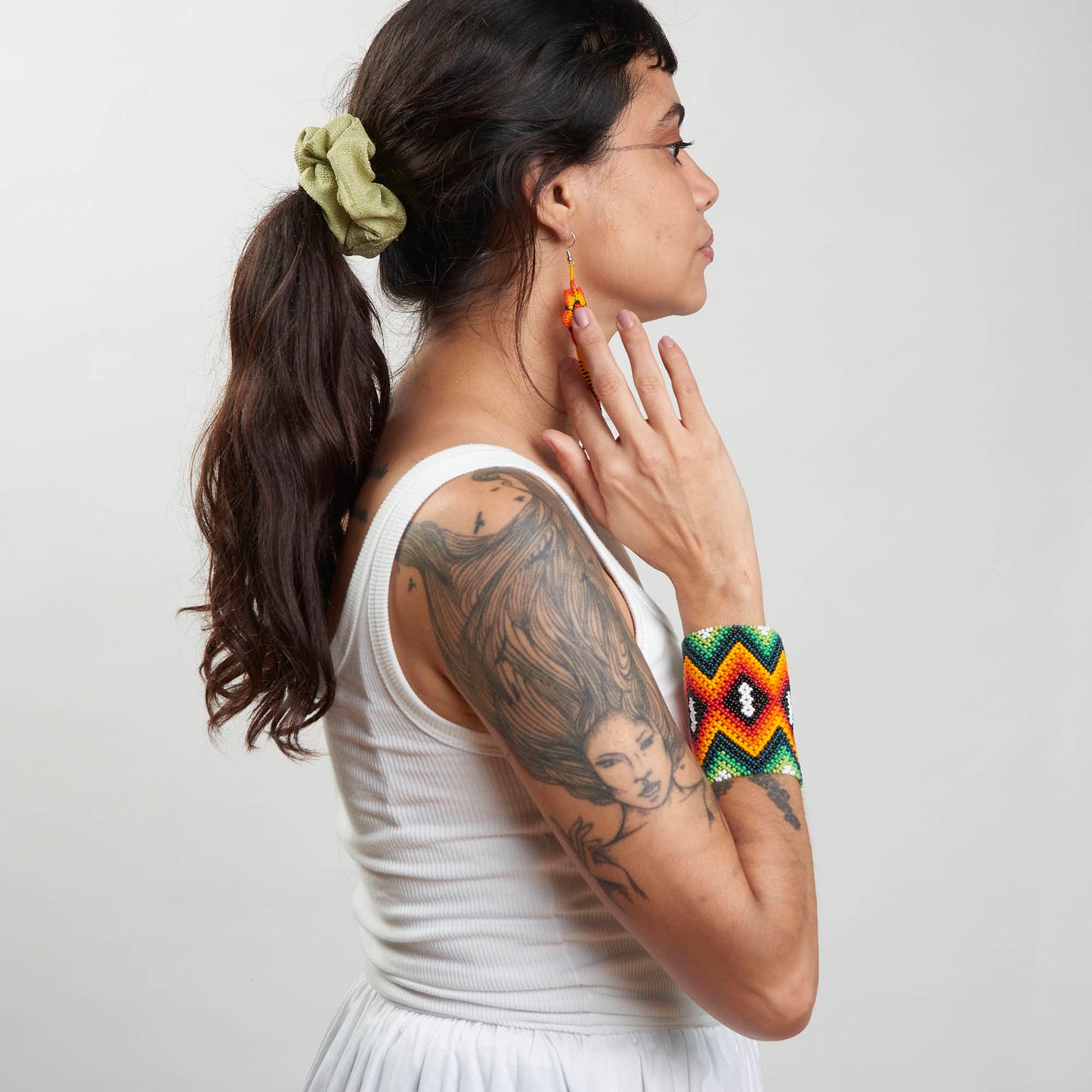 Pulseira de Miçanga fio Elástico Povo Kamayurá