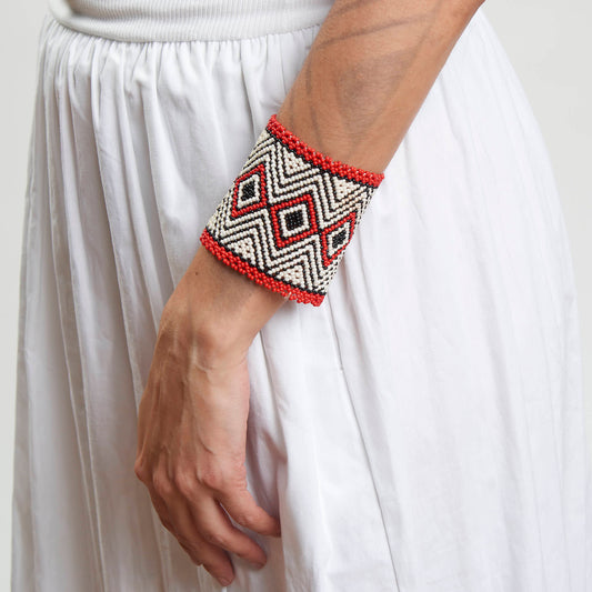Pulseira de Miçanga fio Elástico Povo Kamayurá