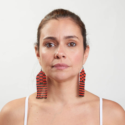 Brinco Artesanal de Miçanga Povo Kayapó