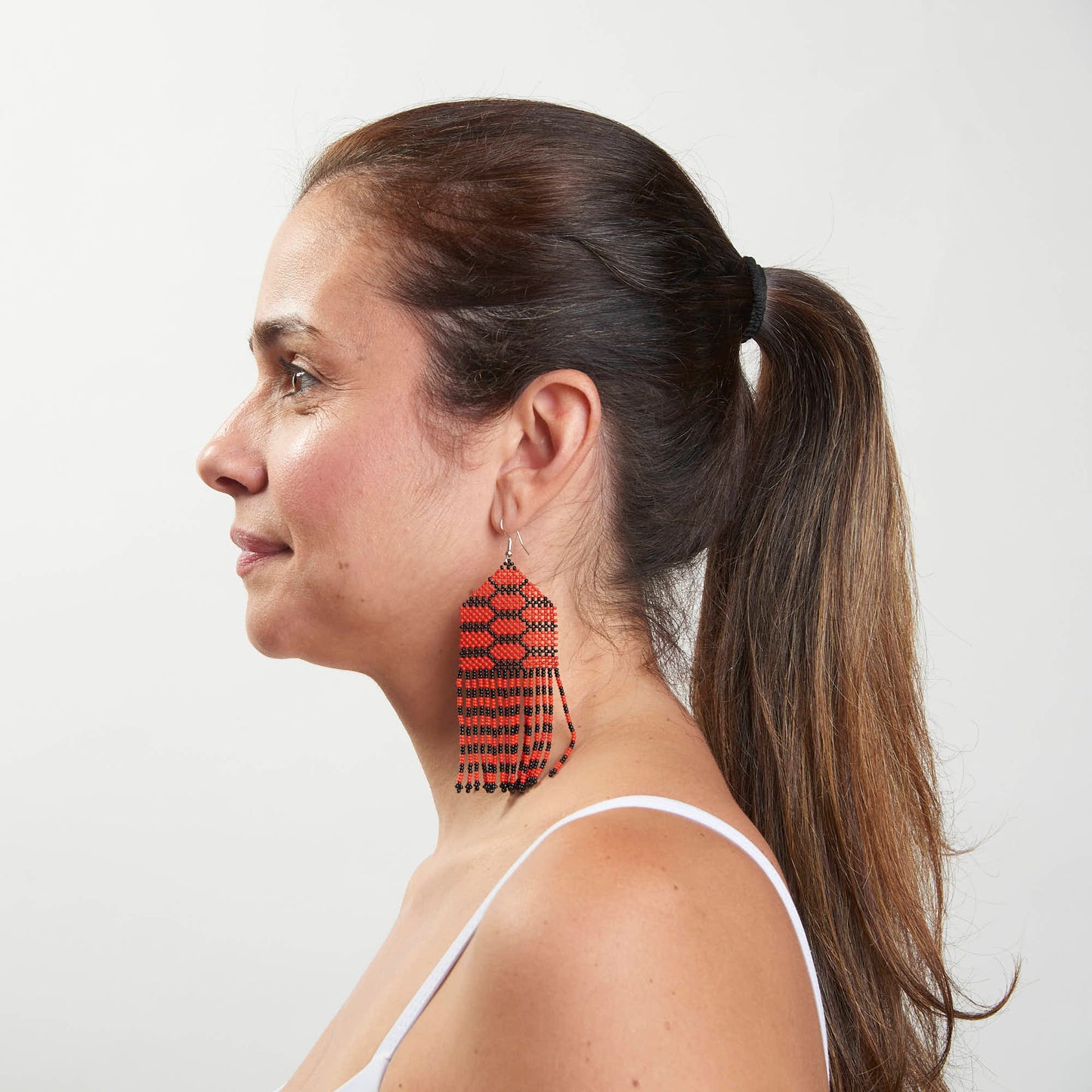 Brinco Artesanal de Miçanga Povo Kayapó