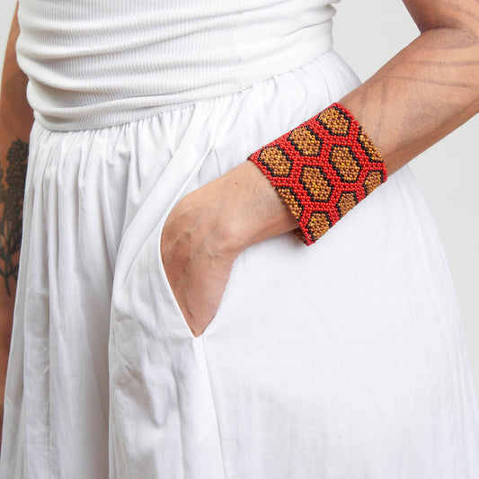 Pulseira de Miçanga fio Elástico Povo Kamayurá